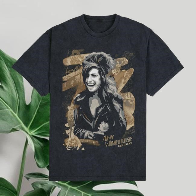Back to Black Portrait Washed Tee Amy Winehouse Merch