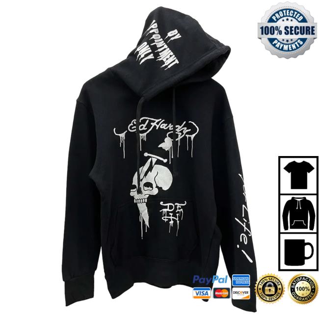 Official Ed Hardy Merch Store Ed Hardy Dripping Skull Hooded Sweatshirt EdHardy Apparel Clothing Shop