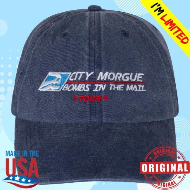 Official City Morgue Merch City Morgue Bombs In The Mail Tour Courier Cap City Morgue Clothing