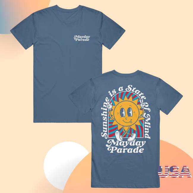 Official Merch Now Mayday Parade Sunshine Indigo Tee MerchNow