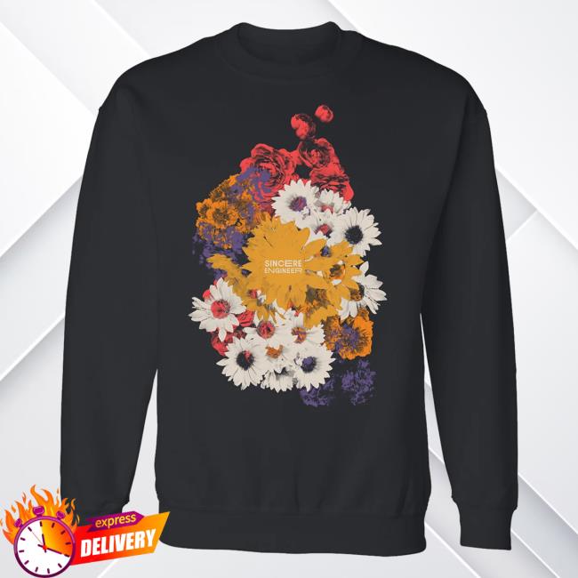 Hopeless Records Merch Sincere Engineer Flower Power Black Hoodie HopelessRecords