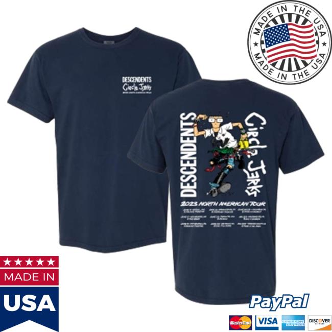 Official Kings Road Merch Store Circle Jerks Circle Jerks x Descendents 2023 Tour Popover Shirt (Navy) Kings Road Shop CircleJerks