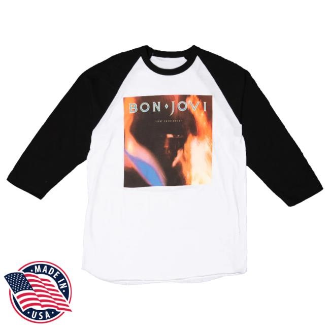 Official Bon Jovi Merch Store Bon Jovi 7800° Fahrenheit Raglan Long Sleeve T-Shirt