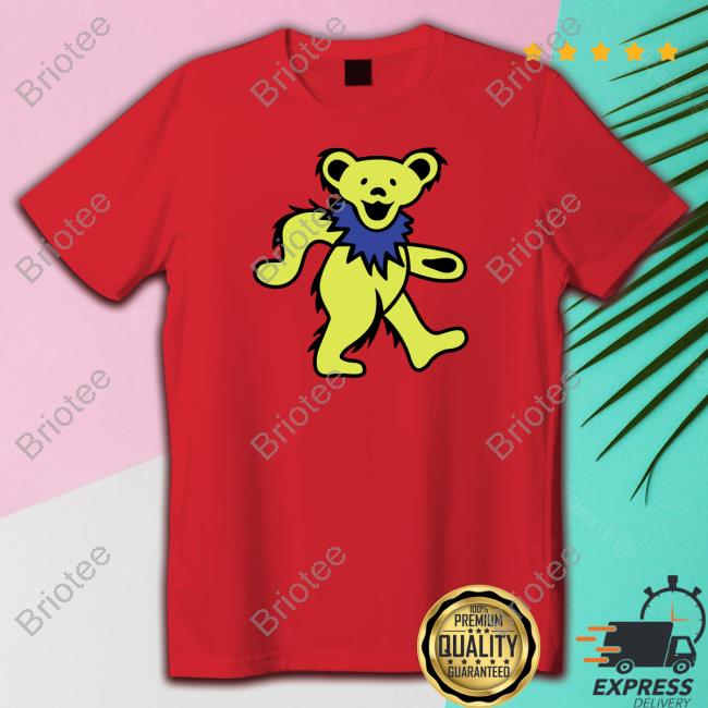 Official Grateful Dead Classic Navy With Yellow Bear Shirt Grateful Dead Section119 Merch Grateful Dead Classic Navy With Yellow Bear Tee