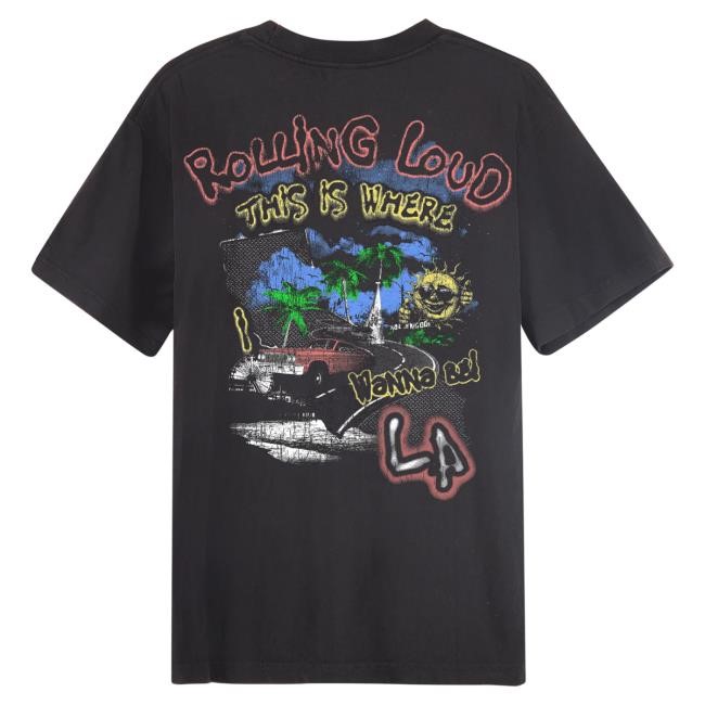 Official Rolling Loud Merch Store Shop Rolling Loud RL LA 25 Wanna Be Black Edge Top Shirt RollingLoud