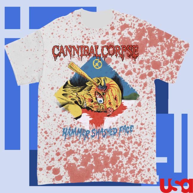 Official Kings Road Merch Store Cannibal Corpse Hammer Smashed Face Attractive Shirt (Blood Dye) Kings Road Shop CannibalCorpse