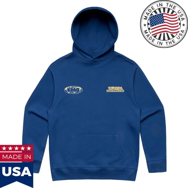 Official Lando Norris Merch Store Shop World Tour Hoodie - Cobalt