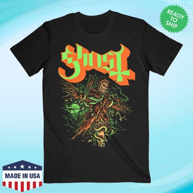 Ghost Band Merch Pumpkin Spice Scarecrow Short Sleeve Shirt - Ghost Official Store