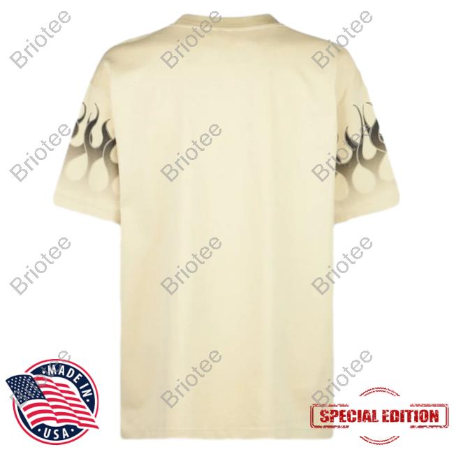 Official Vision Of Super Sand Tee With Black Gradient Flames Official Vision Of Super Sand New Shirt With Black Gradient Flames