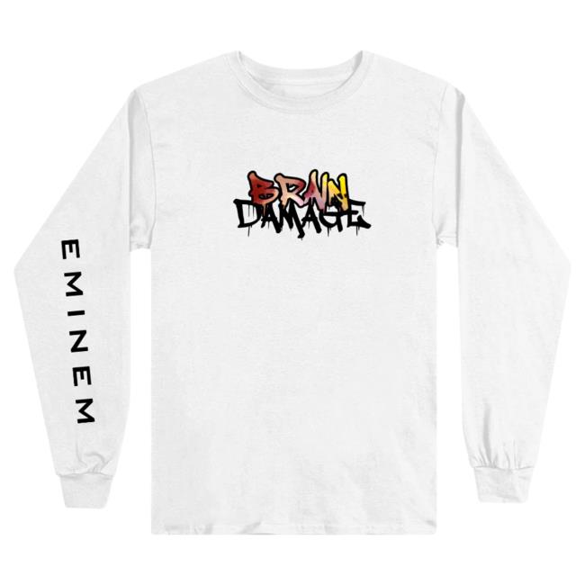 Eminem Slim Shady Clothing Shop Store Brain Damage Long Sleeve T-Shirt SlimShady Merch