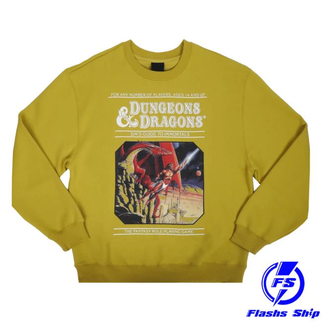 Heroes And Villains Clothing Store Merch Dungeons & Dragons Guide To Immortals Box Artt Crewneck Sweatshirt HeroesandVillains