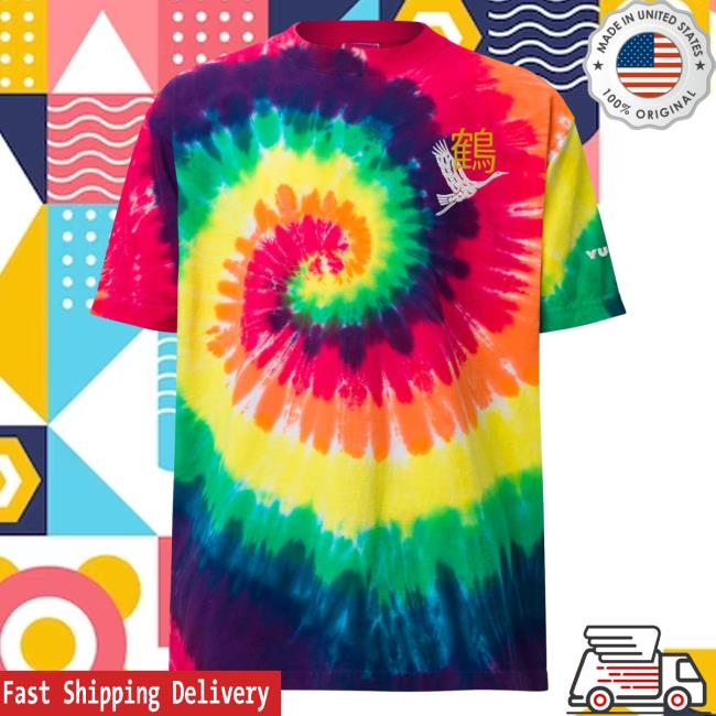 Yujin Clothing x Champion Tancho-Zuru Tie Dye Tshirt Classic Rainbow Tie-Dye