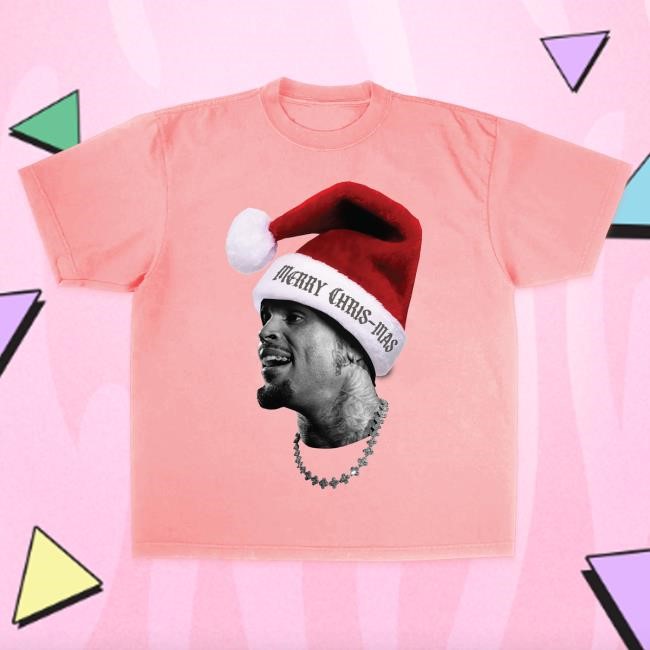 Official Chris Brown Merch Store Merry Chris-Mas Big Head S/S Tee