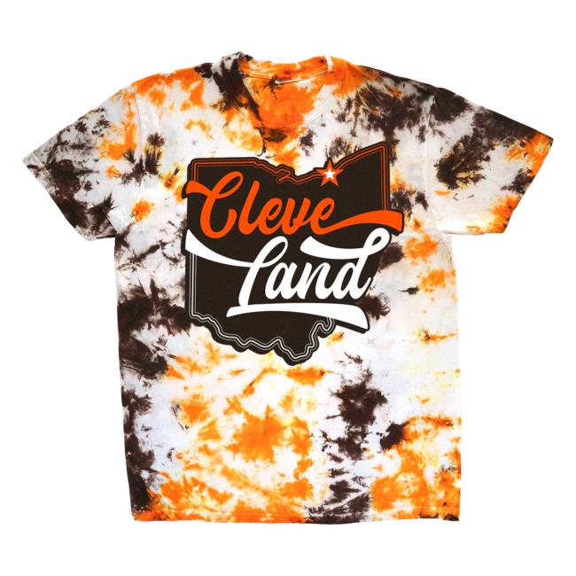 Official Ohio Clothing Store Shop Cleveland Tie Dye 3D Tee Shirt Ohioclothing
