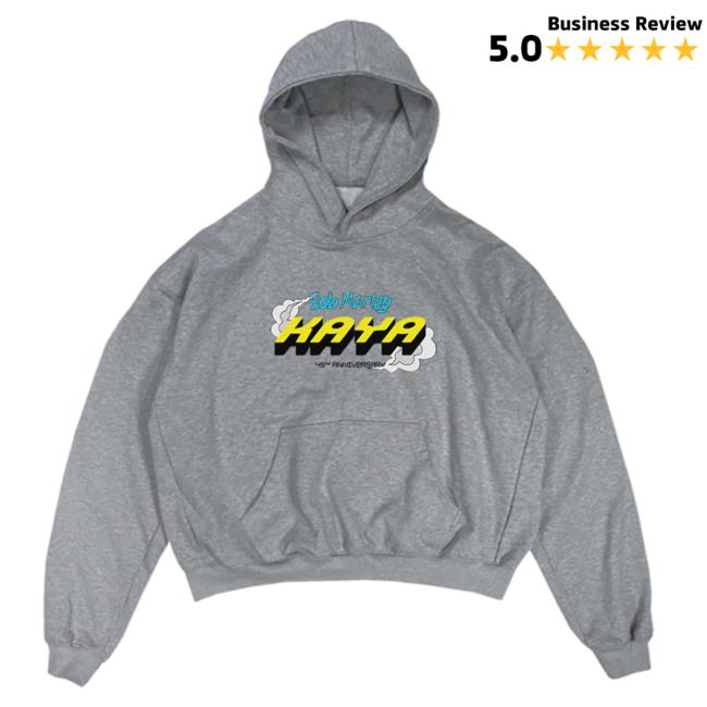 Official Bob Marley Merch Store Shop Bob Marley Kaya Heather Grey Crew neck Sweatshirt