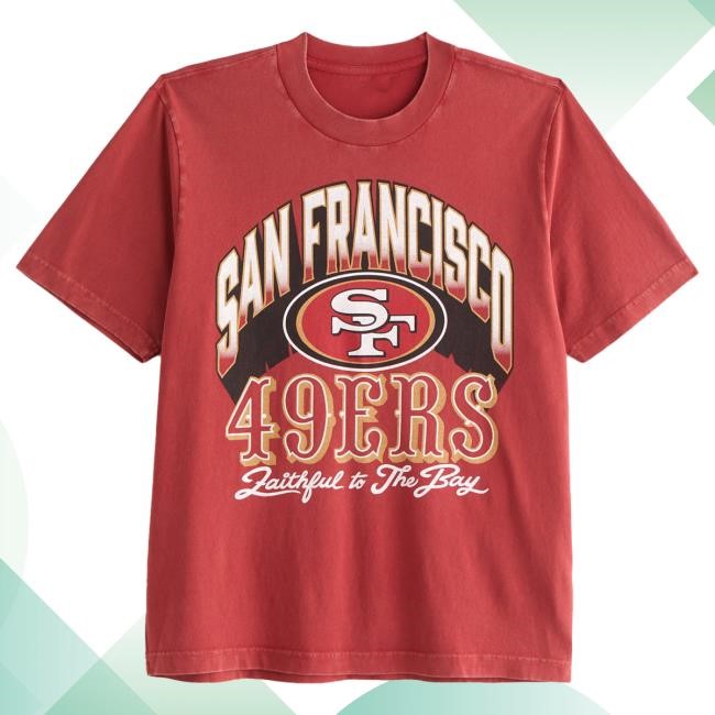 Official Abercrombie And Fitch Clothing San Francisco 49ers Vintage-Inspired Graphic Shirts NFL by Abercrombie