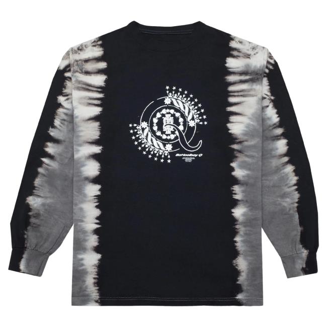 Official Clothing Top Dawg Entertainment Merch Store Crash Talk Tie Dye Long Sleeve Tee Shirt (Black)