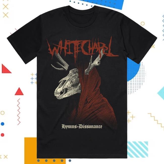 Official Whitechapel Merch Hooded Skull Black Tee Whitechapel Band