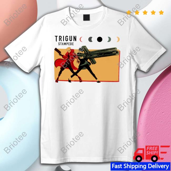 Official Trigun Stampede Duo T Shirt Bigolas Dickolas Woifwood