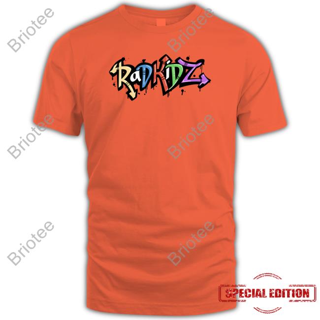 Neon Orange Radkidz Radffitti T Shirt Radkidz Clothing
