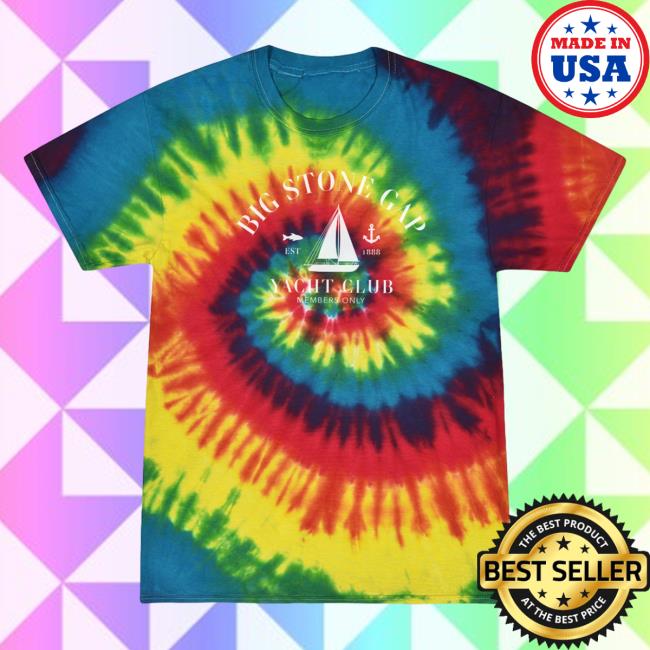 Official Hometown Apparel Clothing Merch Big Stone Gap Virginia Yacht Club Tie-Dye Top Shirt 5XL Tie Dye Reactive Rainbow