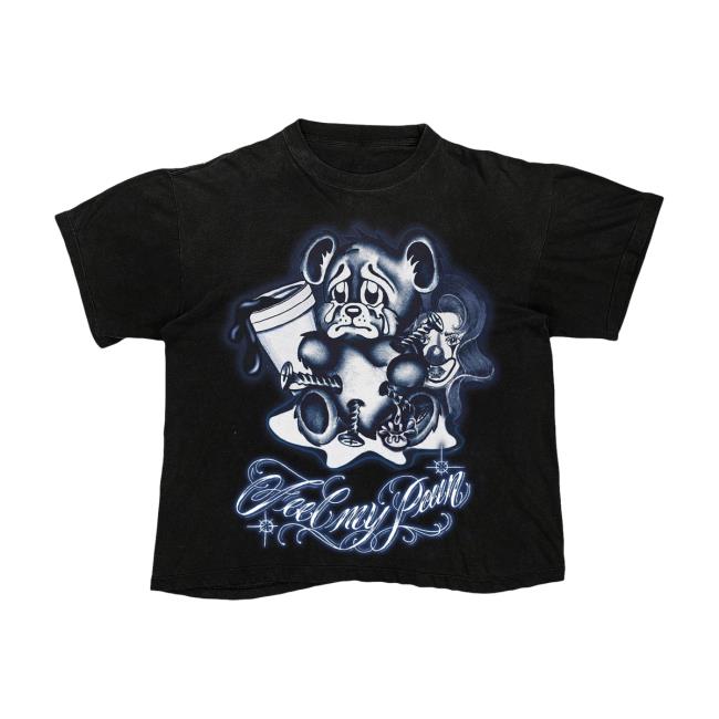 Official SlumpedBoyz Feel My Pain Black Popover Hoodie Slumped Boyz